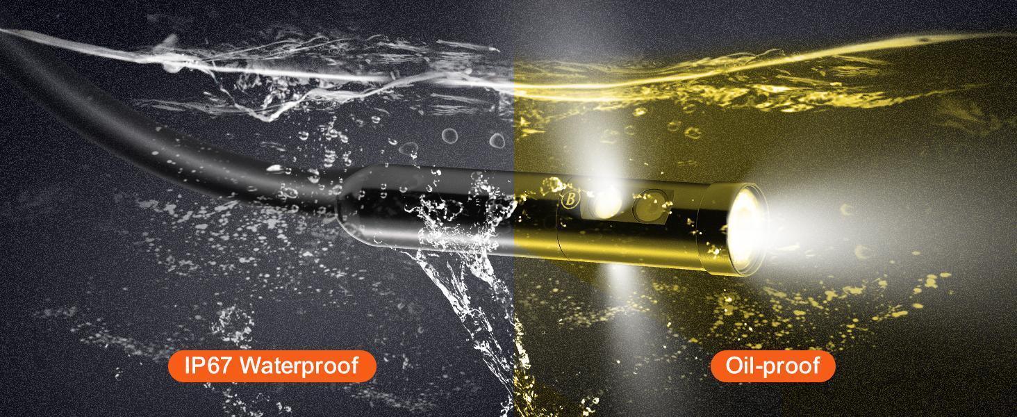 VEVOR Endoscope Camera Borescope Inspection Camera Triple Lens 4.5" IPS Accessories Mobile