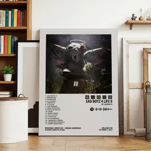 $ad Boyz 4 Life II Junior H Canvas Poster Painter Living in Art Deco Strong Wall Design Painting Hallway Bedroom Living Room Decorated Poster