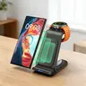 Wireless Charger for Samsung, 3 in 1 Fast Wireless Charging Station for Samsung Galaxy S26/S25 Ultra/S24/S23/S22/Note 20/Z Flip 7/6/Fold 7/6, Samsung Galaxy Watch Ultra/8/7/6/5, Galaxy Buds Charger Stand, Smartphone, Cellphone