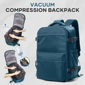 HYC00 Vacuum Travel Backpack with Pump, Vacuum Seal Compression Backpack, Large Travel Bag For Women Men, Durable Outdoor Hiking Sports Rucksack, Airline Approved Carry On Backpack, Travel Essentials