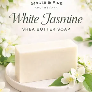 White Jasmine Shea Butter Soap – Floral Shea Butter Soap Bar