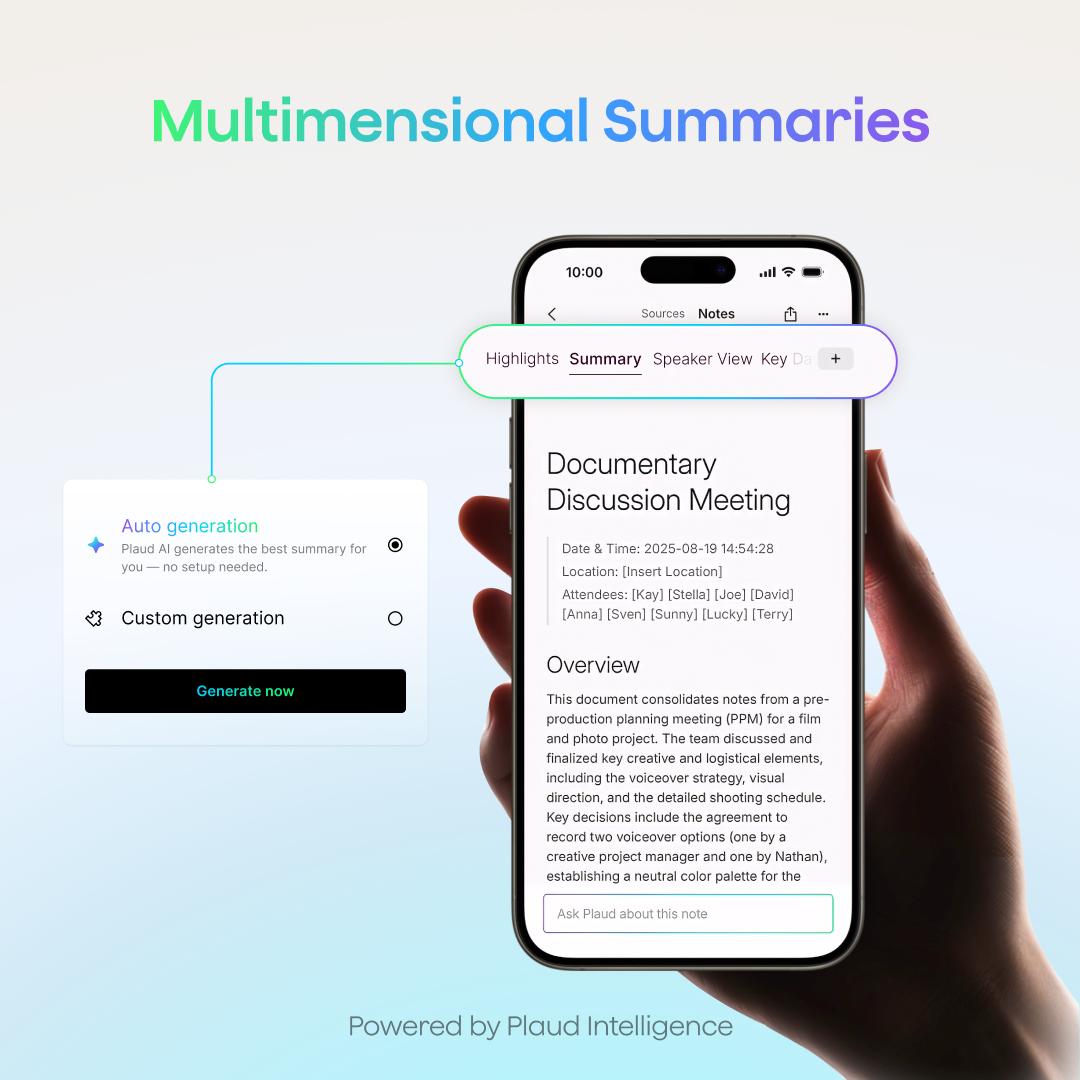 [New Launch] Plaud Note Pro Professional AI Voice Recorder for Business Meetings, Calls & Interviews, 4 MEMS Microphones, Instant View Display, 50-hour Battery Life, AI Transcription & Summary, Premium Office Gadget & Business Gift
