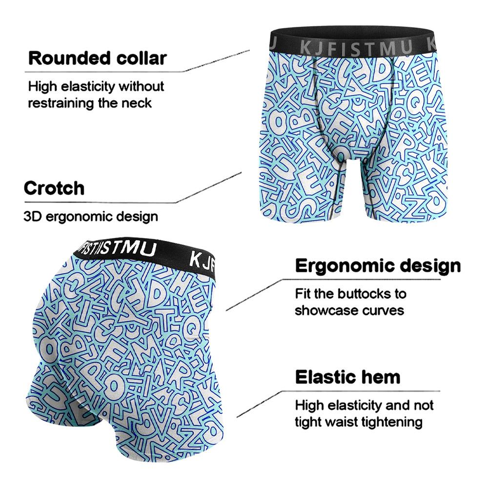 KJFISTMU 20-piece men's boxer briefs, random print set, men's elastic boxer briefs, soft and comfortable, close-fitting and breathable boxer briefs, a gift for husband or son