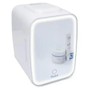 New* Glow 4L Mini Skincare Fridge with Mirror & LED Light