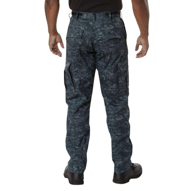 ROTHCO Digital Camo Tactical BDU Pants - Men's & Women's, Adjustable Waist, Zipper Fly, Reinforced Seat & Knees, Drawstring Bottoms, 6 Utility Pockets, Machine Washable - Camouflage