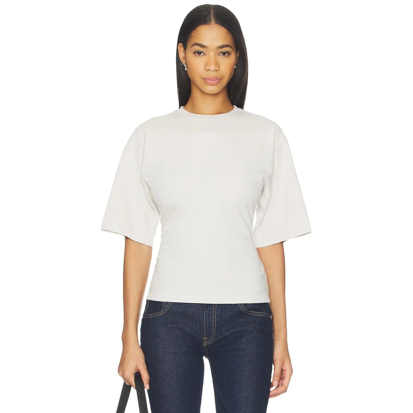 AGOLDE Storey Tee Shirt in Bone