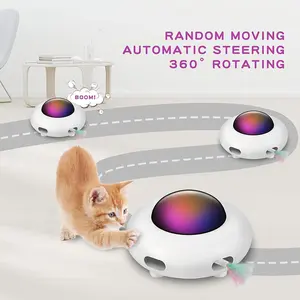 ABOSY UFO Interactive Cat Toy, Automatic Rotating Feather Teaser, Self-Play Pet Toy for Indoor Cats outdoorfun