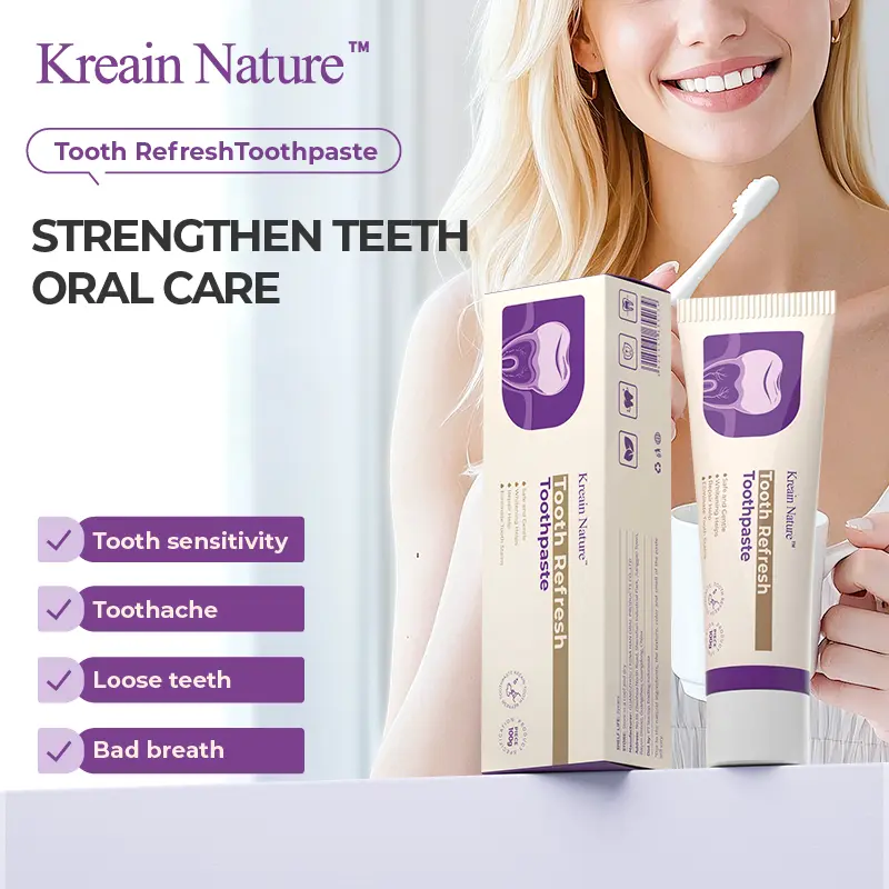 Kreain Nature Natural Toothpaste - Gentle Whitening, Anti-Yellowing, Enamel Repair Formula for Fresh Breath, Daily Oral Care Alternative, Enamel Repair Toothpastes, Bad Breath Killer, Herbal Toothpaste