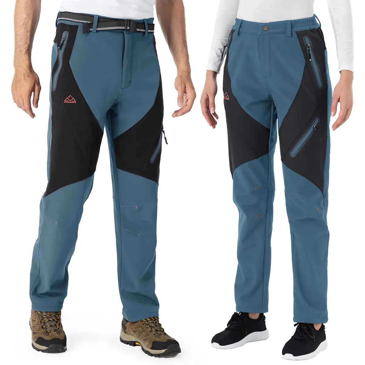 YSENTO Men's and Women's Snow Pants Waterproof Insulated Fleece Thermal Ski Hiking Snowboard Pants Breathable Material High Waisted Joggers