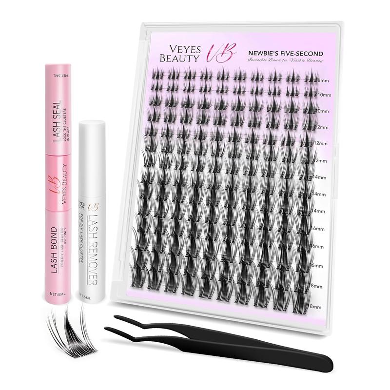 veyesbeauty Manga Lashes Invisible Dramatic Volume Cluster Lashes Individual Lash Extensions Layered Fluffy Eyelashes Lash DIY Makeup- Salon Daily