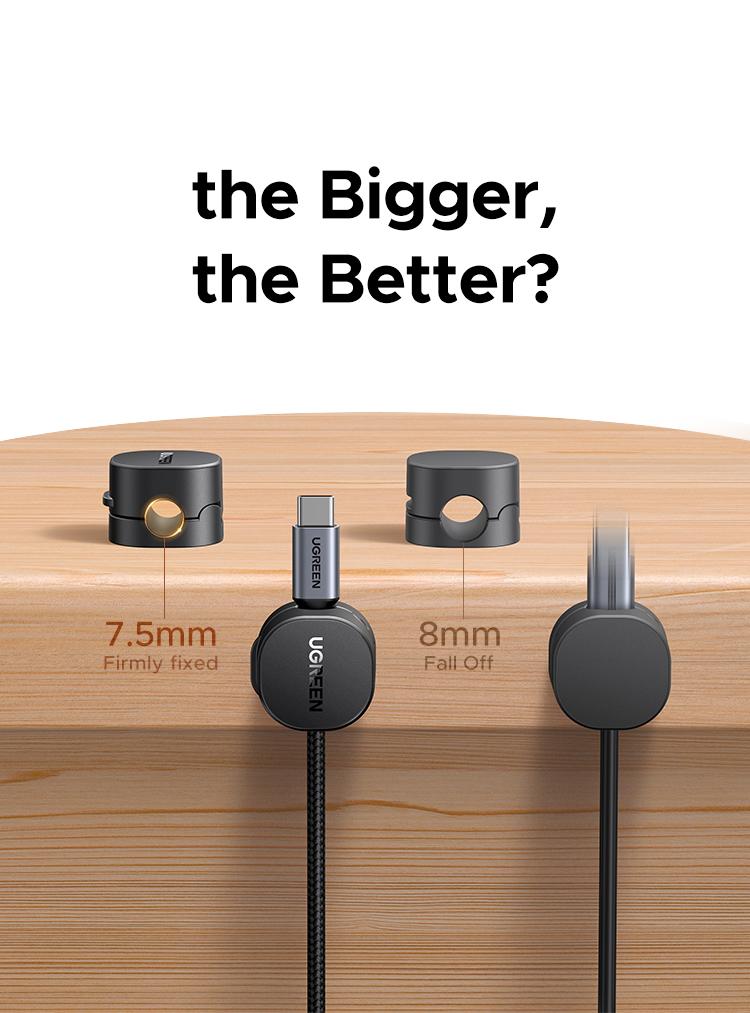 UGREEN 3 Pack Magnetic Cable Clips,Cord Holder, Under Desk Cable Management, Adhesive Wire Holder Cord Organizer for Home Office Desk Phone Car Wall Desktop Nightstand Work Accessories,September Restock，TikTokShopBlackFriday ,TikTokShopHolidayHaul