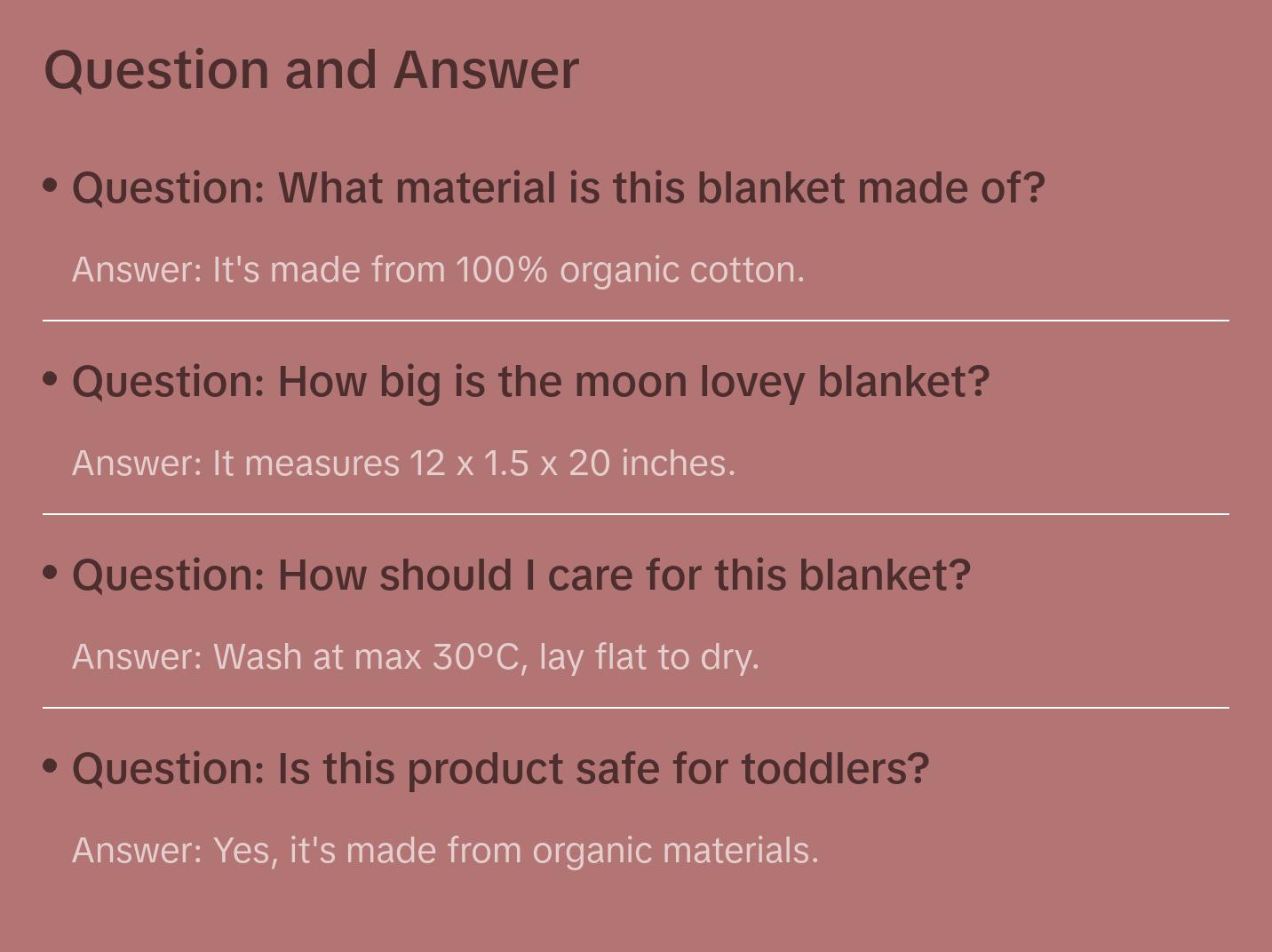 Moon Lovey Blanket