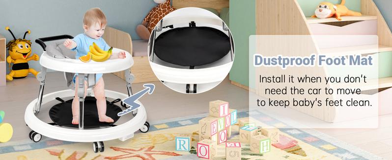 9 adjustable Foldable baby walker | Multi-functional activity center for 7-18 months baby | Smooth wheels for easy movement! Floorwalker Infant Seat 9 adjustable Foldable baby walker | Multi-functional activity center for 7-18 months baby | Smooth wheels for easy movement! Floorwalker Infant Seat