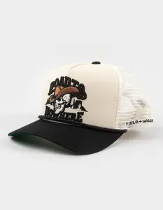 FIELD GRADE Mens Road To Nowhere Trucker Hat, Black Combo FIELD GRADE Mens Road To Nowhere Trucker Hat, Black Combo