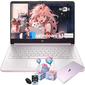 HP 2025 14" Ultra-Light Laptop | Intel Quad-Core | 8GB RAM 128GB UFS | Windows 11 Home | Honey Lavender | Student Business PC With Bundle Accessory