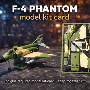 F-4 Phantom Model Kit Card – Snap-Together Aircraft Model