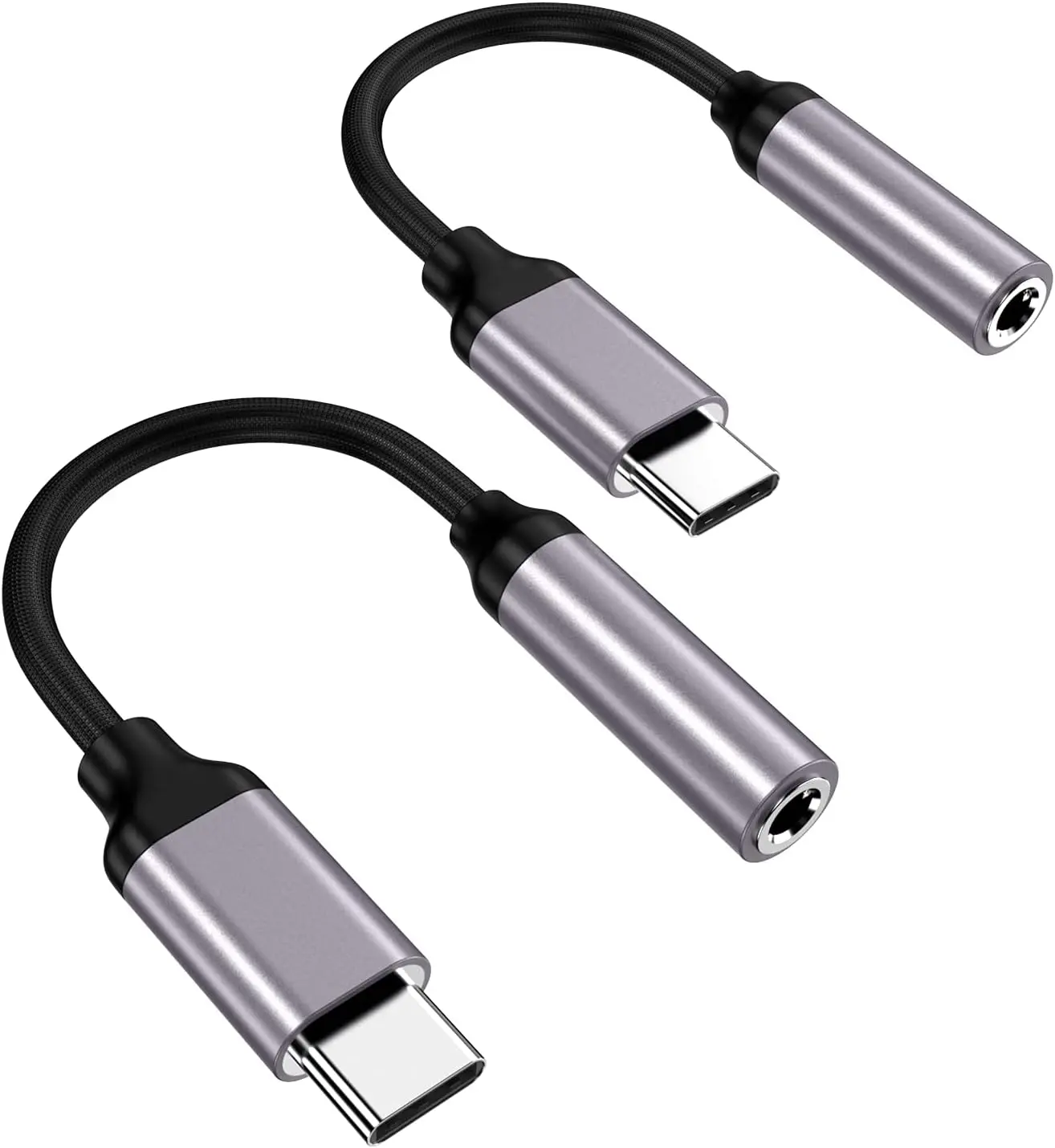 USB Type C to 3.5mm Female Headphone Jack Adapter-2 pa'ck, USB C to Aux Audio Dongle Cable Cord Compatible with Pixel 4 3 2 XL, Samsung Galaxy S21 S20 Ultra S20+ Note 20 10 S10 S9 Plus for iPad Pro, Accessories, Headset, Cell Phone, Iphone 16, Clearvoice,
