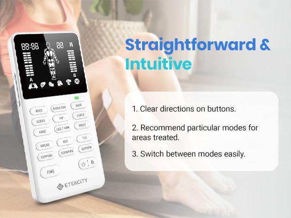 Etekcity 4 - Output TENS Unit, Muscle Accessory Machine, Neck Back Massager, Rechargeable Electric Comfort Device, TikTokShopBlackFriday Deal