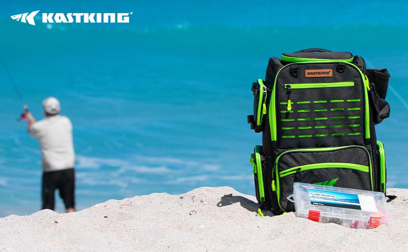 KastKing Bait Boss Fishing Tackle Backpack with Rod Holders, 4 Tackle Boxes, Waterproof Protective Rain Cover, 43L Large Storage Waterproof Tackle Boxes for Fishing, Camping, Hiking, Outdoor Sports