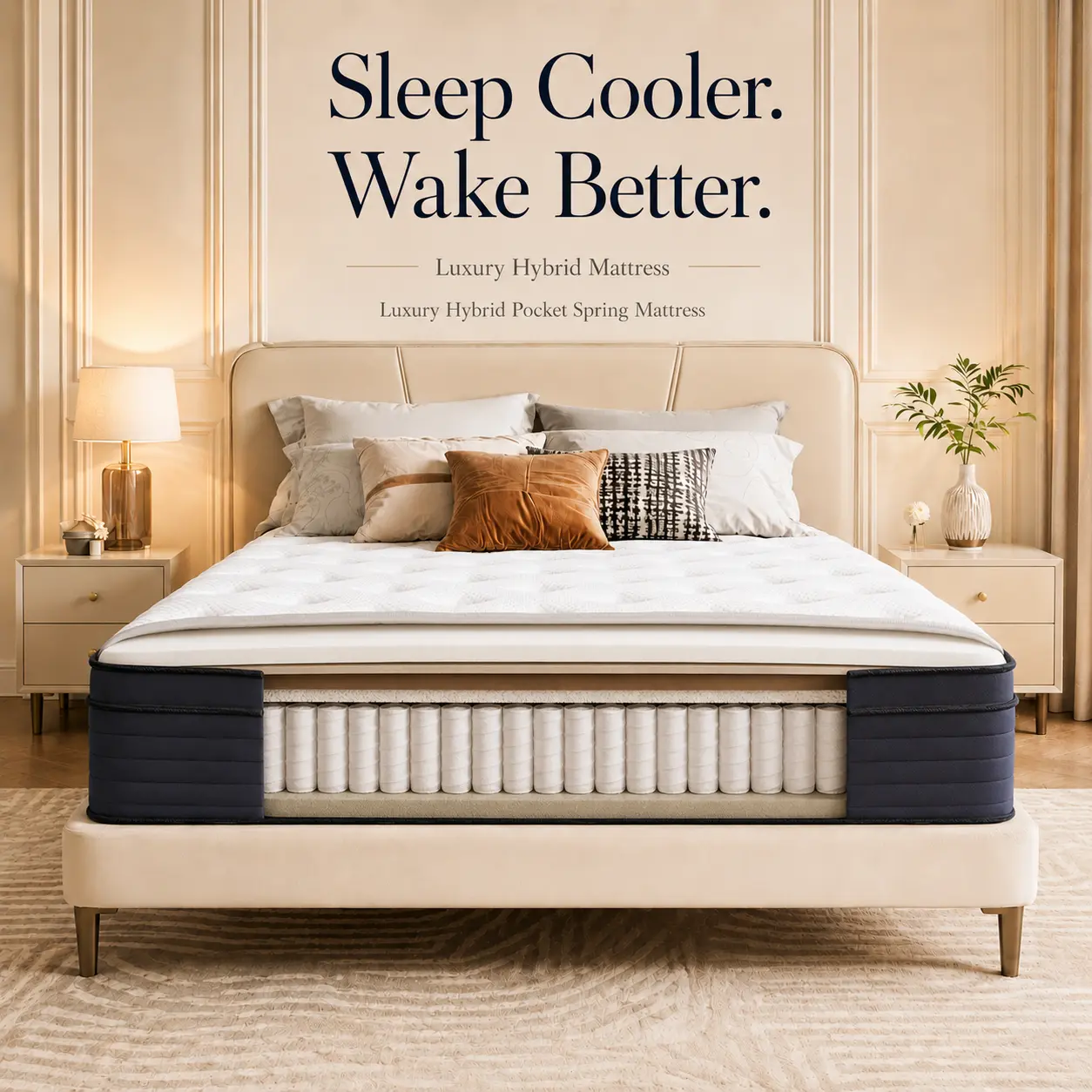 Queen Size Mattresses - High Quality 5-Layer Double Coil Spring Design, 10/12/14 in Memory Foam Foam-Filled Double Mattresses, Non-Sagging Support, Motion Isolation for Couples, Comfortable Box-Shipped Option for Family Relaxation