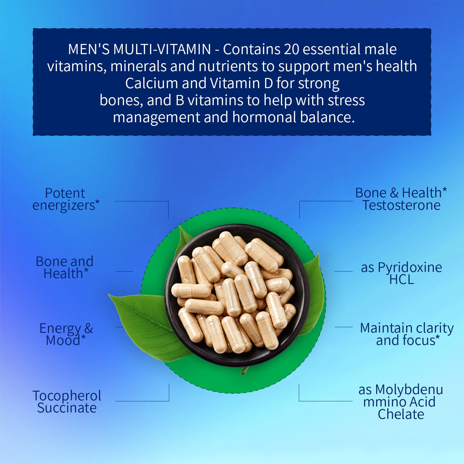 HiPlus Multivitamin for Men – Daily Multivitamins & Multiminerals with Vitamin A, C, D, E, B12, Zinc & More – Vitamins for Energy, Focus & Men’s Health – 90 Capsules HiPlus Multivitamin for Men – Daily Multivitamins & Multiminerals with Vitamin A, C, D, E, B12, Zinc & More – Vitamins for Energy, Focus & Men’s Health – 90 Capsules