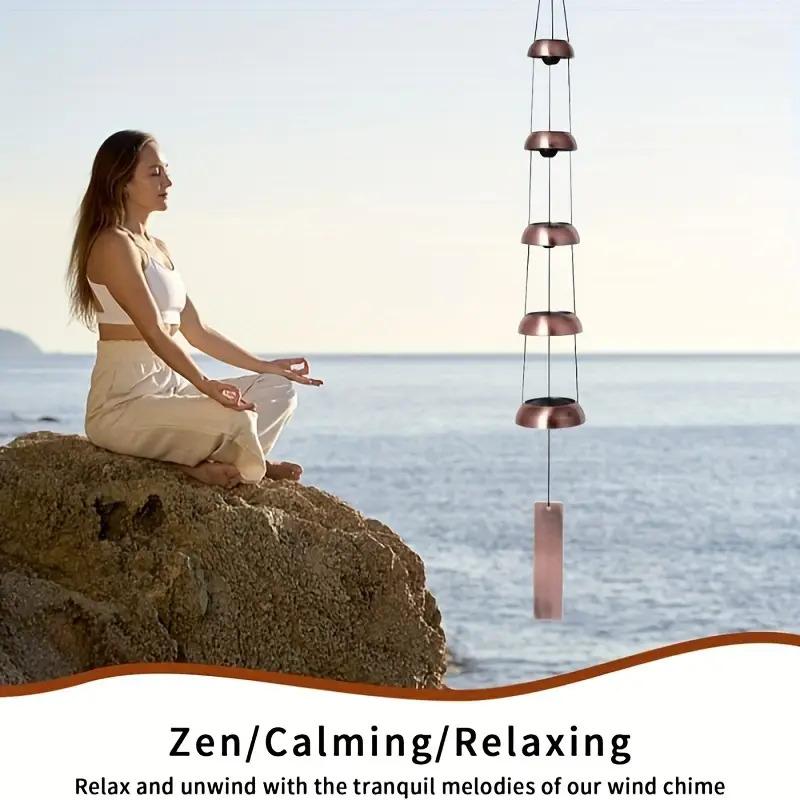 Metal Pagoda Wind Chimes for Outside - Copper Feng Shui Wind Bell for Home Yard Outdoor Decoration,Memorial windchimes Gifts,Garden Hanging Decor,Japanese Handmade