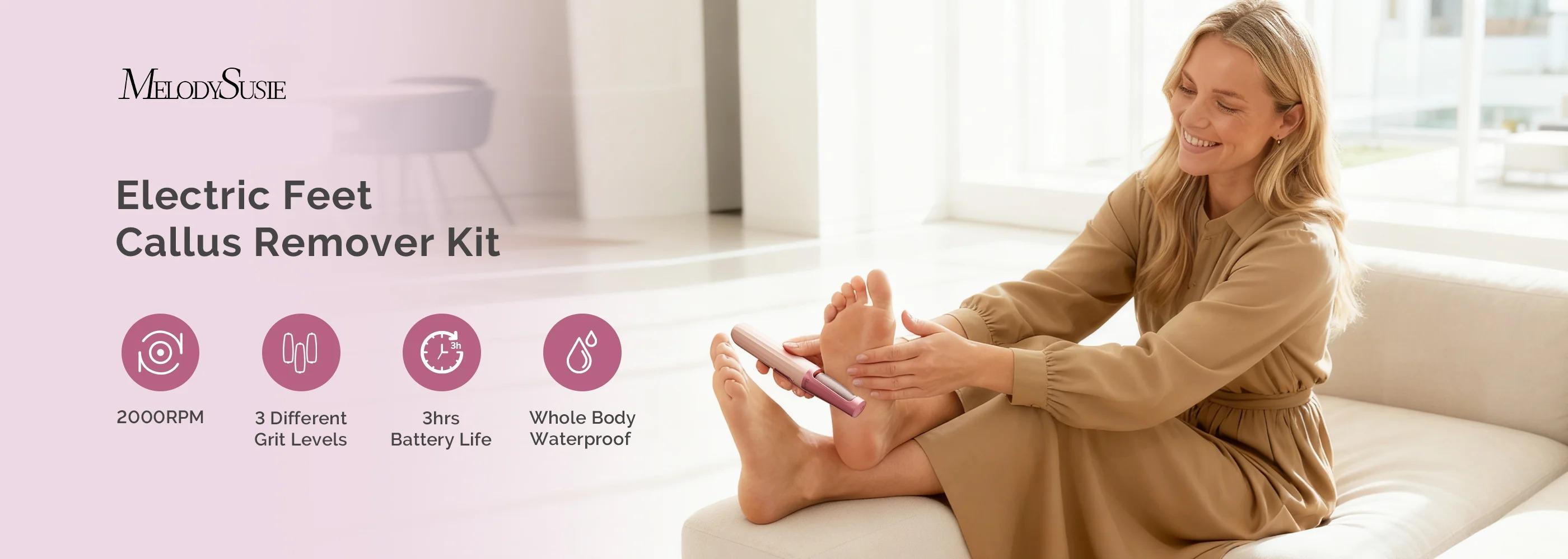 PC800G Rechargeable Feet Callus Remover, ginger nail treatment and portable foot care tool