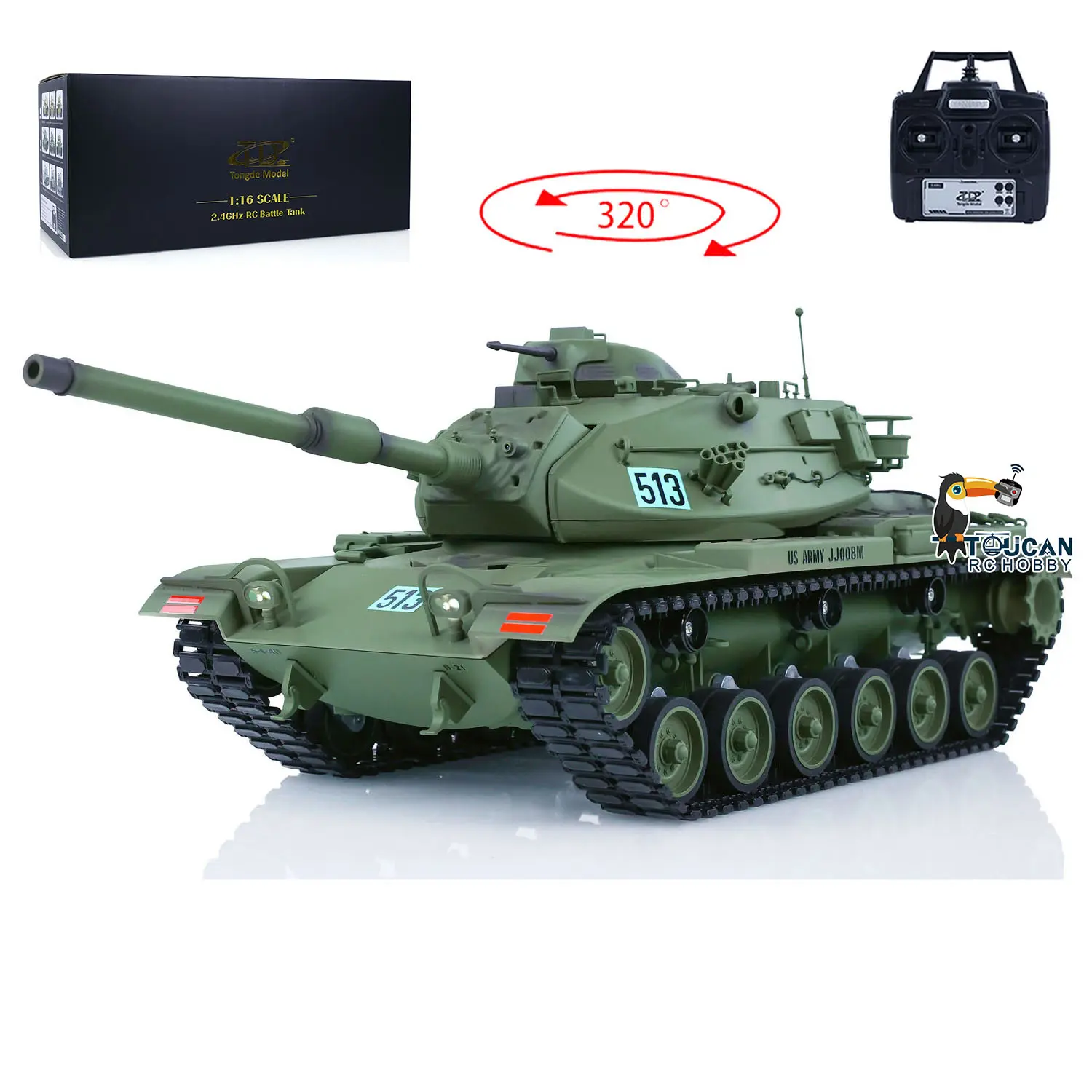 TD Model 1/16 RC Tank M60A3 USA Remote Control BB Infrared Battle Model ...