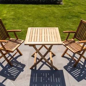 Telluride 2 Person Teak Folding Patio/Balcony Table - 28"