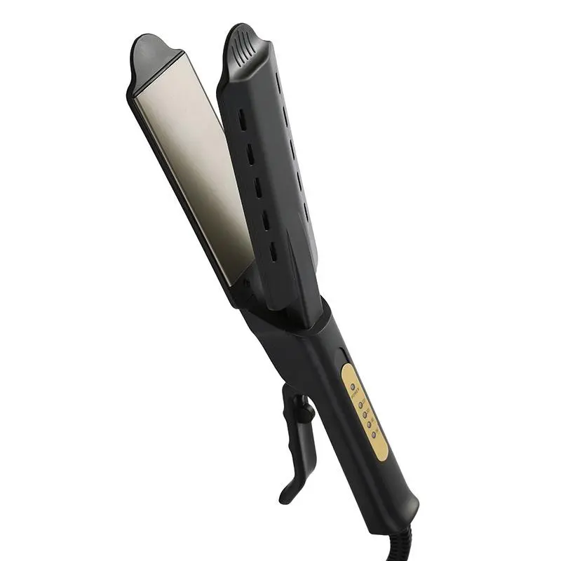 Salon Grade Wide Plate Flat Iron Hair Straightener, Fast Heat Adjustable Temp Titanium Straightening Iron for Thick Curly Natural Hair, Anti-Frizz Home Use Styling Tool for Black Hair, Affordable Professional Flat Iron t3 micro pro Hair Styler Lightweight