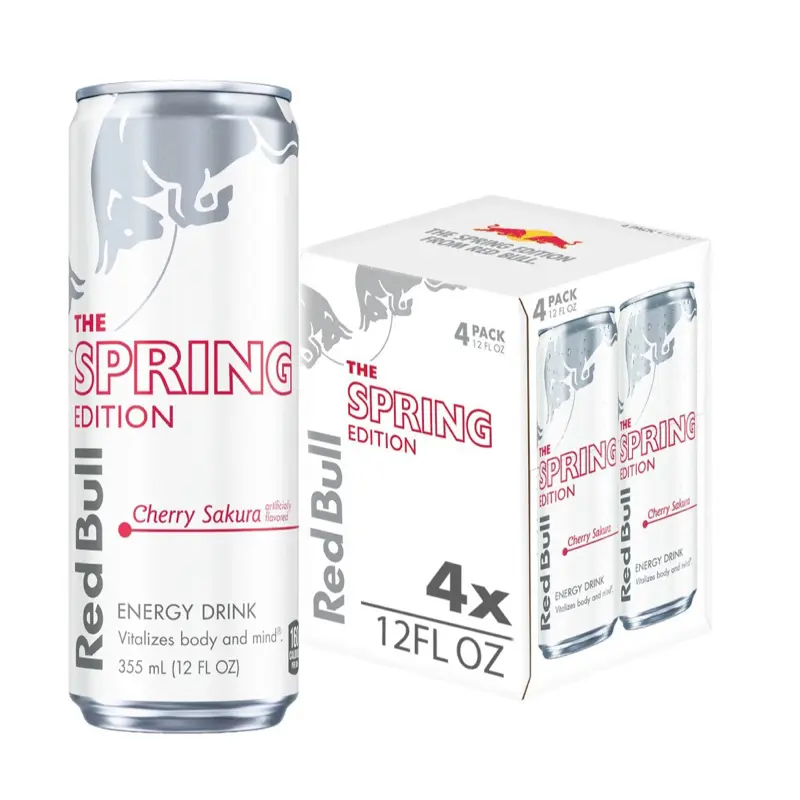 Red Bull Cherry Sakura Flavored Energy Drink, 12fl oz, 4-Pack