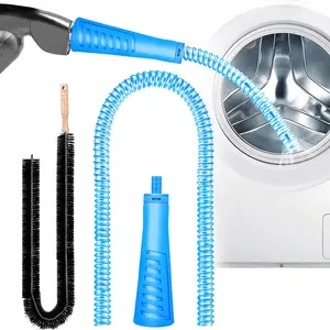 Dryer Vent Cleaner Kit  Compatible with Most Vacuum Cleaners Lint Brush & Hose Attachment with Stretch Universal Connector Quick Lint Remover for Deep Cleaning Machine