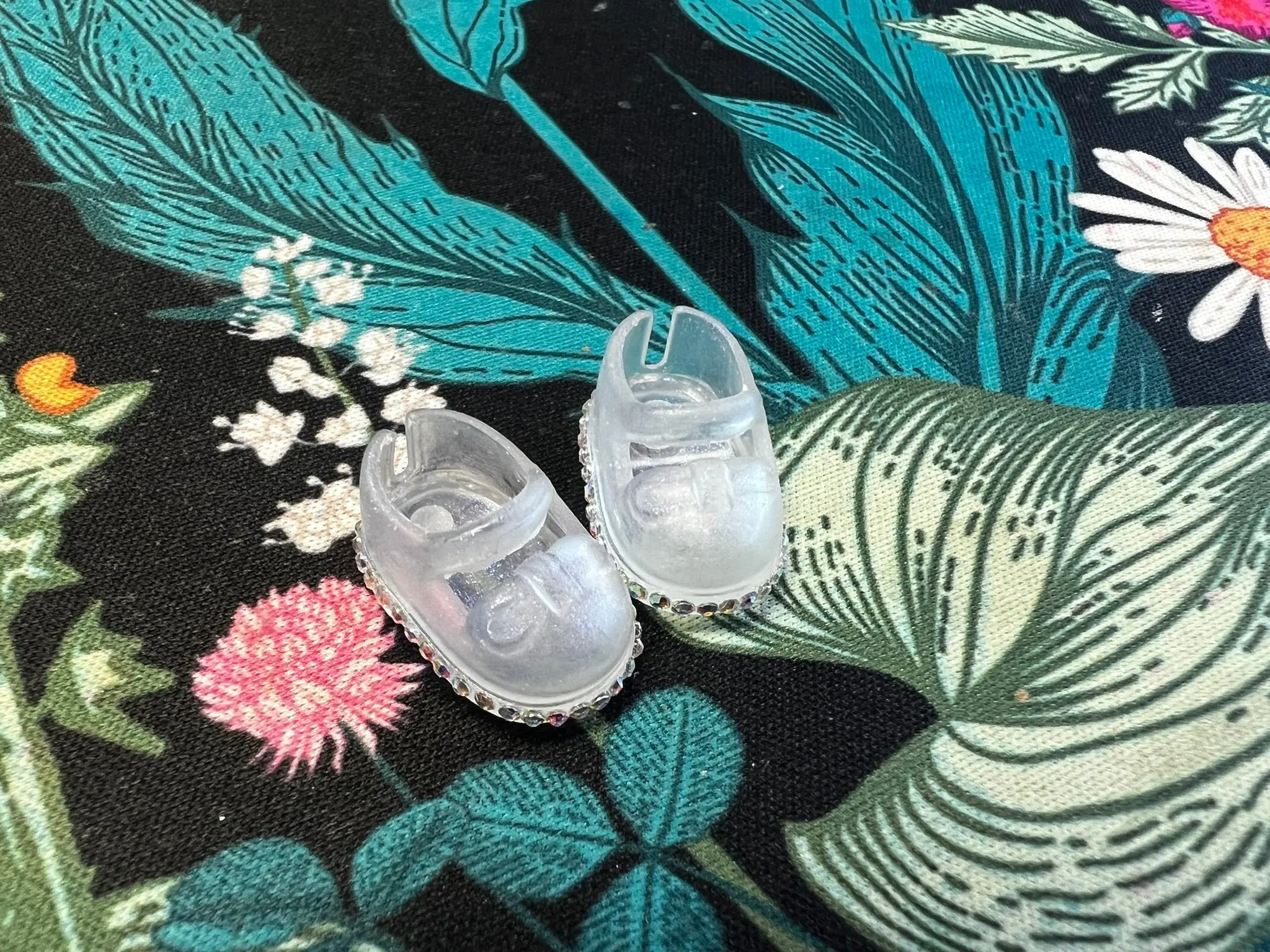 Rhinestone Mary Jane Type Shoes for 10cm Doll