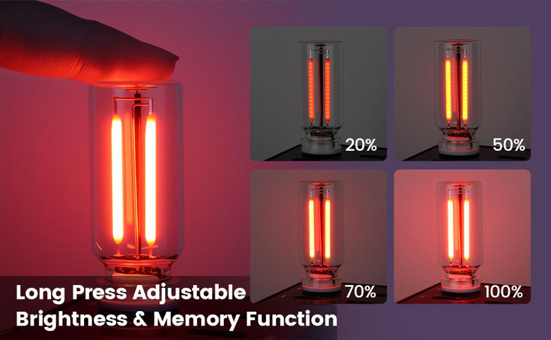 DIBMS USB LED Car Lights Mini LED Bulb Portable Design for Car, Bedroom, Hallway, Desk, No Pole Dimming,Ambient Lighting.Retro Car Lamp Touch Adjustment