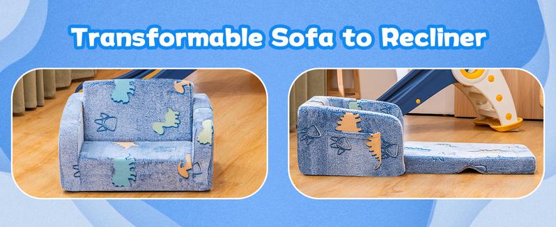 Lamerge Modular Play Couch - Glow in the Dark Play Couch for Kids Cloud Couch, Soft & Comfy, Adjustable Backrest, Suitable for Ages 3+ Years kid foam couch for kids s couch kids couch excellent gift for Christmas and New Year Springtok