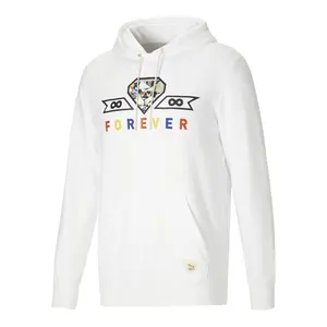 PUMA Mens Classics Forever Diamond Hoodie Casual Outerwear Casual - White