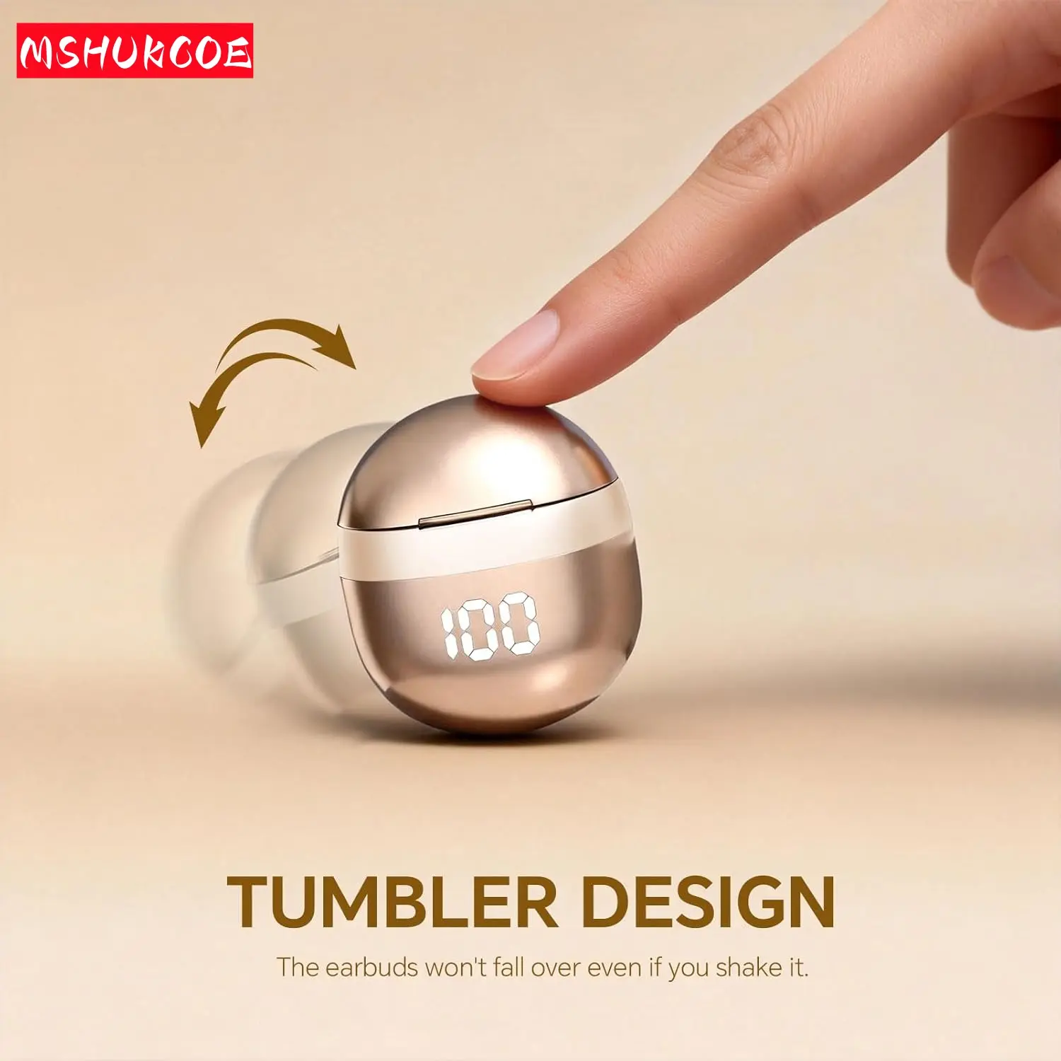 Invisible Mini Wireless Bluetooth Sleep Earbuds, Comfortable In-Ear Fit, Bass Sound, Physical Sound Isolation, Touch Operation, Long-Wear Design, Suitable for Side Sleeping & Workouts, Waterproof Headphones with Multi-Device Compatibility & Type-C Support