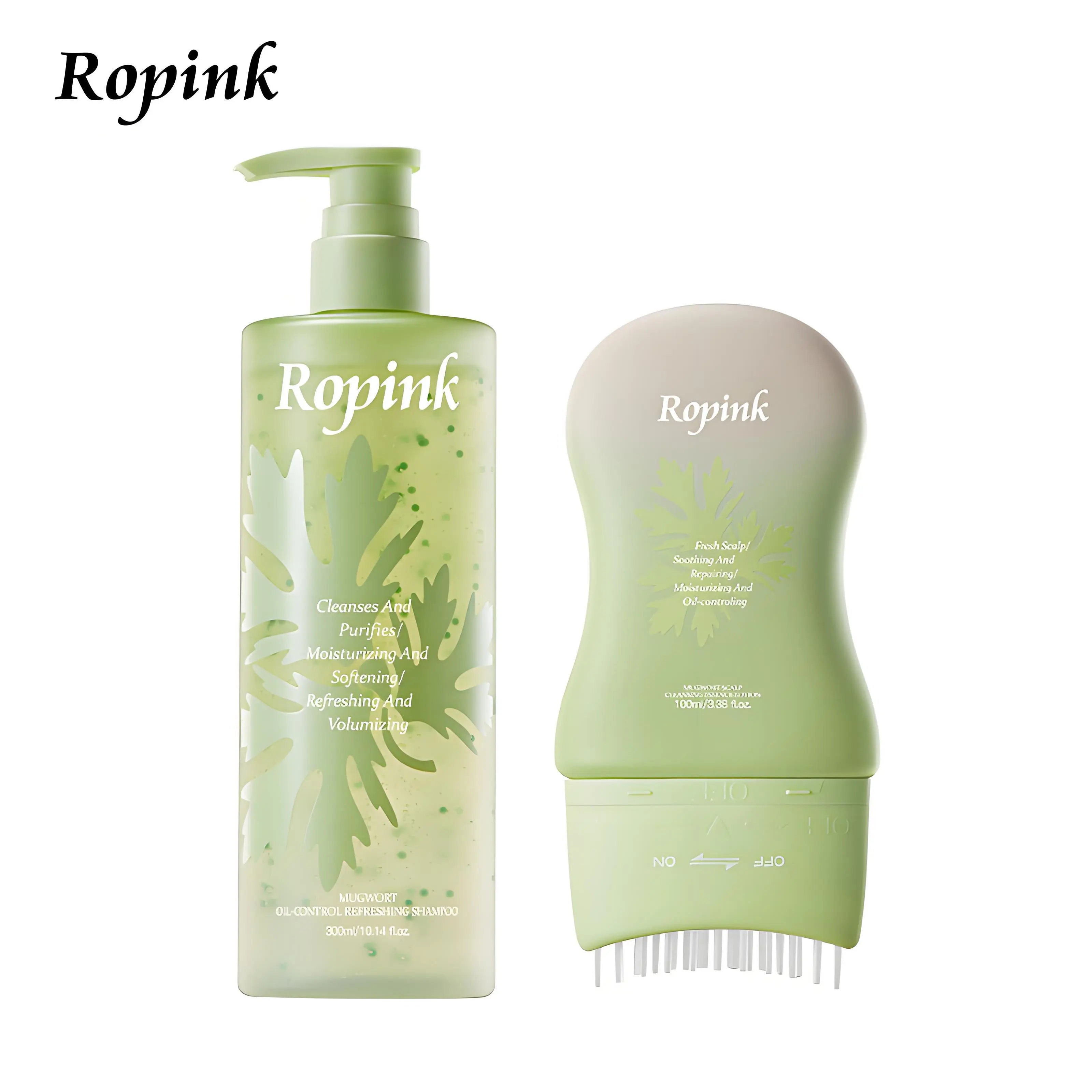 Scalp Care Kit with Detox Pre-Wash & Calming Shampoo, Anti-Itch Formula for Sensitive Scalp Relief and Flakes, 2-Piece Haircare Gift Set, Ropink Scalp & Hair Wellness Kit