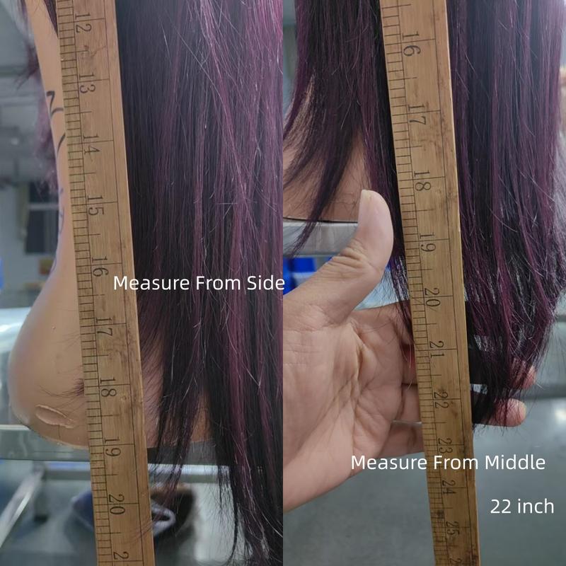 UNice Glueless Black Cherry Layered Straight Wig with Drawstring Pre-cut 7x5/13x4 HD Lace Frontal Human Hair Wigs with Invisible Knots Beginners Friendly