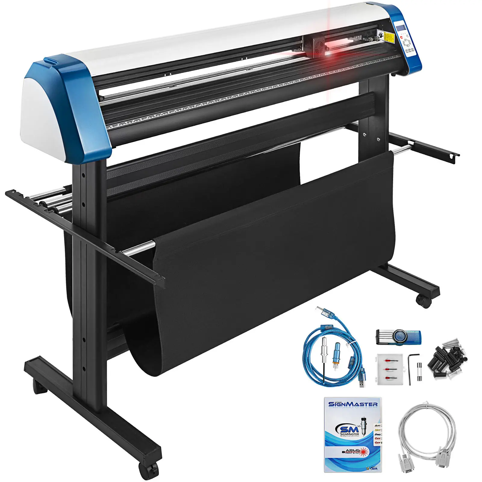 【Summerfinds】VEVOR Vinyl Cutter 53 Inch Vinyl Cutter Machine Semi-Automatic DIY Vinyl Printer Cutter Machine Manual Positioning Sign Cutting with Floor Stand Signmaster Software