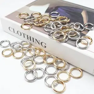 10 Pcs Set Metal Spring O-Ring, Round Bag Chain,Phone Chain&Keychain Pendant Clasp, Suitable for DIY Accessories of Keychains, Bags, etc