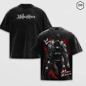 Maki Zenin "Heavenly Restriction" Vintage Washed Collection Double-Sided Heavyweight Cotton Hoodie, Sweatshirt & T-shirt  Jujutsu Kaisen Inspired Anime Streetwear