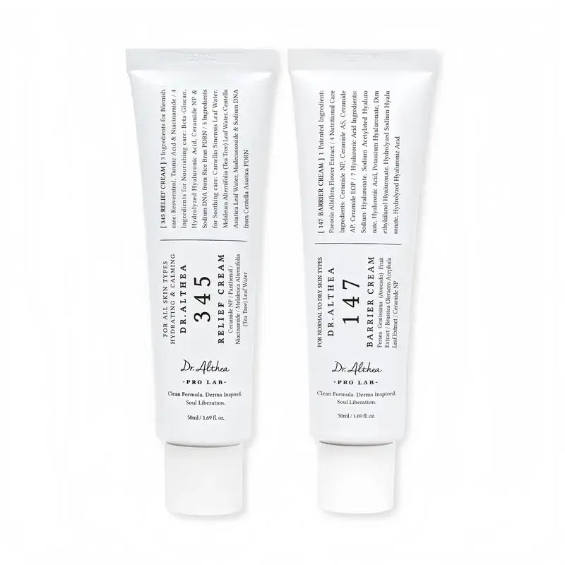 Dr.Althea 345+147 Barrier Repair Facial Moisturizer Cream - Korean Vegan Calming Skincare for Sensitive Facial Skin, Daily Deep Hydration with Hyaluronic Acid & Ceramide Complex, Barrier Repair Moisturizer