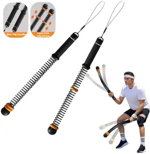 Cordless Battle Rope NEW Upgrade Adjustable  - 10-Min Efficient HIIT Workout - Anti-Slip & Silent Home Fitness Gear - Best for HIIT & Core Training - Quiet Ropeless