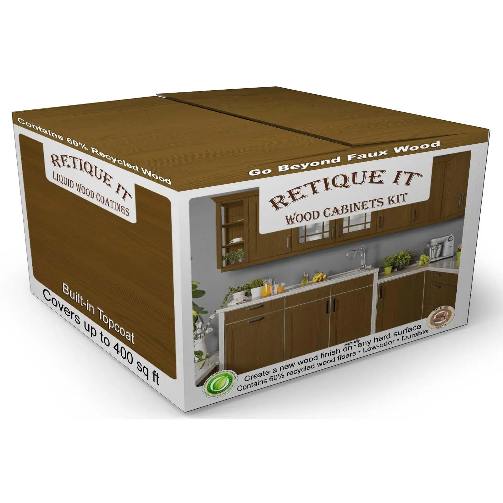 Wood'n Cabinet Kit (48 Door / Grained) - Dark Pecan