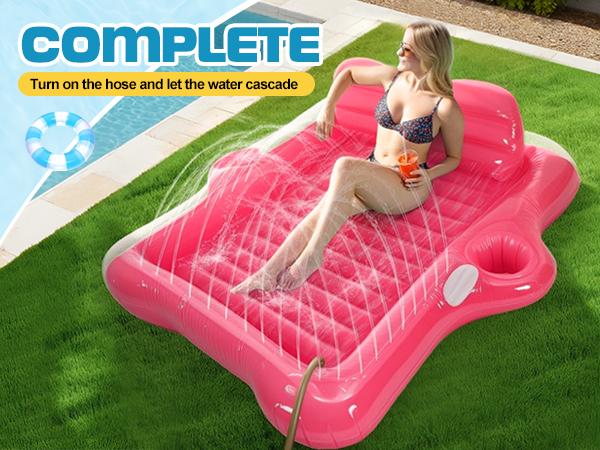 Inflatable Tanning Pool Lounger Float, 72*61’’/80*67’’Large Size Pool Floats Adult with Automatic Spray Cooling, 5 in 1 Suntan Tub Raft Floatie, Sunbathing Bed Lounge for Pool Party Yard Tanning dealsforyoudays Inflatable Tanning Pool Lounger Float, 72*61’’/80*67’’Large Size Pool Floats Adult with Automatic Spray Cooling, 5 in 1 Suntan Tub Raft Floatie, Sunbathing Bed Lounge for Pool Party Yard Tanning dealsforyoudays