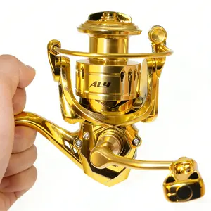 GOLD SERIES Precision Spinning Reel - 5.2:1 High-Speed Retrieve with 6kg Carbon Drag, CNC-Machined Aluminum Handle, Corrosion-Resistant for All-Water Bass & Trout Fishing