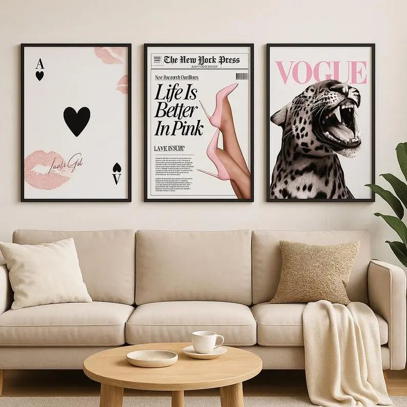 Luxury Fashion Wall Art Set: Chic Glam Poster Unframed Luxury Fashion Wall Art Set: Chic Glam Poster Unframed