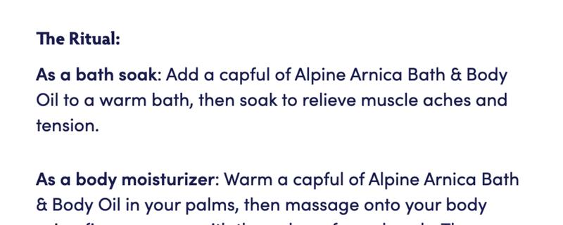 Alpine Arnica Bath & Body Oil
