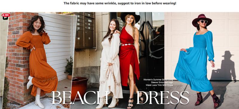 ZESICA Women's 2025 Boho Long Sleeve Square Neck Smocked High Waist Flowy A Line Lace Trim Maxi Dress ZESICA Women's 2025 Boho Long Sleeve Square Neck Smocked High Waist Flowy A Line Lace Trim Maxi Dress